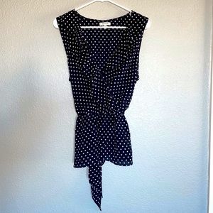 XL Max Studio Wrap Around Polka Dot Top